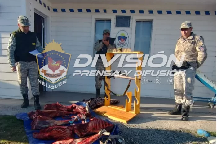 Secuestro de pick up y decomiso de carne por caza furtiva