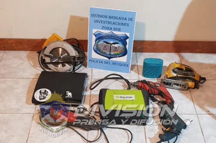 San Martín de los Andes: Allanamiento permite recuperar bienes presuntamente robados