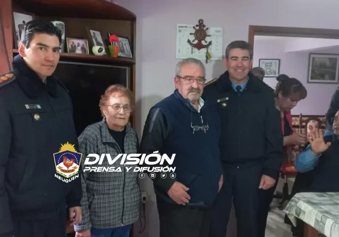 Peralta y Arango visitaron a un Policía retirado de 94 años