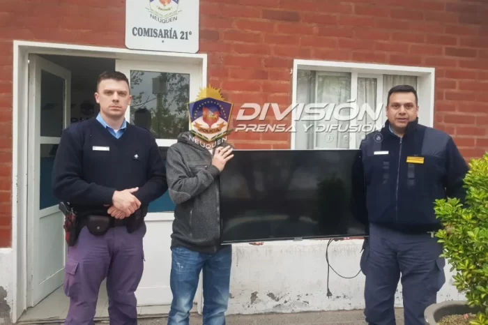Automóvil y televisor restituidos