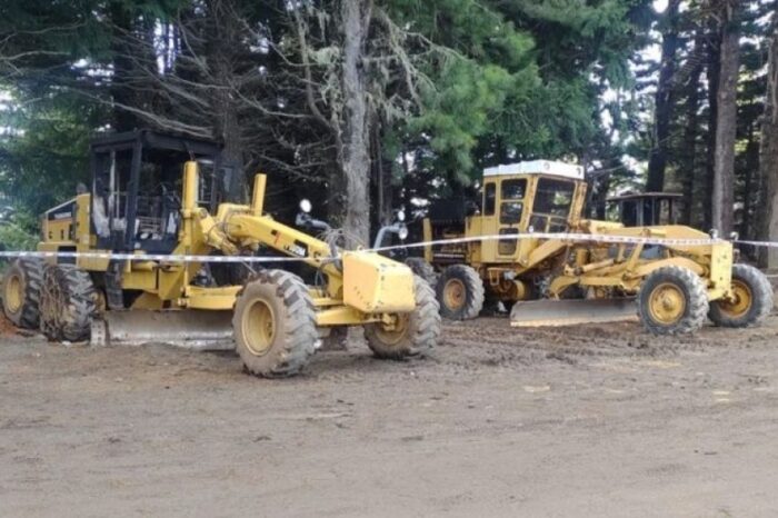 Piedras Blancas: quemaron maquinaria vial y dejaron escritos pidiendo la liberación de las presas mapuches