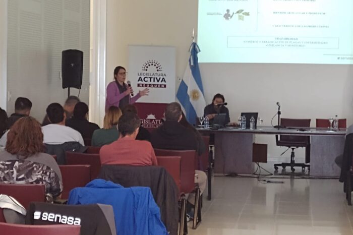 Profesionales del Senasa disertaron en la Jornada de Manipulación de Alimentos en la Legislatura del Neuquén