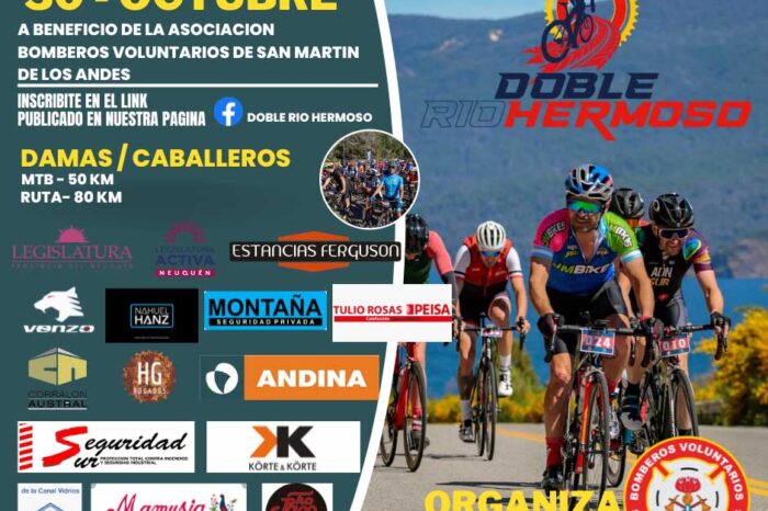 Continúa abierta la inscripción a doble rio hermoso, competencia ciclística a beneficio de la asociación bomberos voluntarios de San Martín de los Andes