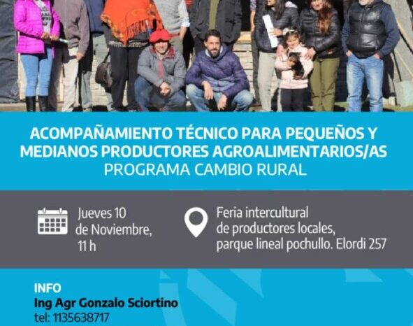 Charla sobre Oportunidades de Acompañamiento para Pequeños y Medianos Productores Agroalimentarios/as