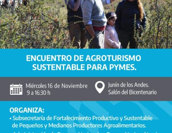 Encuentro de Agroturismo Sustentable: 16 de noviembre en Junín de los Andes