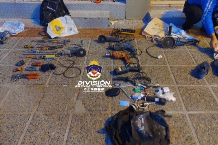 Personal Policial sorprendió a un malviviente con las manos en la maza, estaba sustrayendo elementos de una obra en construcción