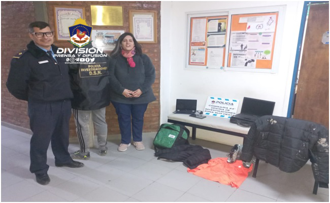 Demorado y recupero de elementos robados