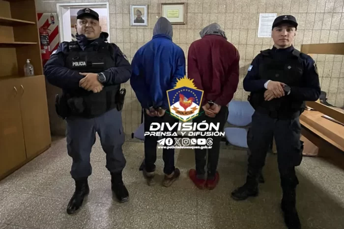 Rápido accionar policial logra la demora de un presunto autor de hurto en un comercio y otros dos robando en una abra en construcción