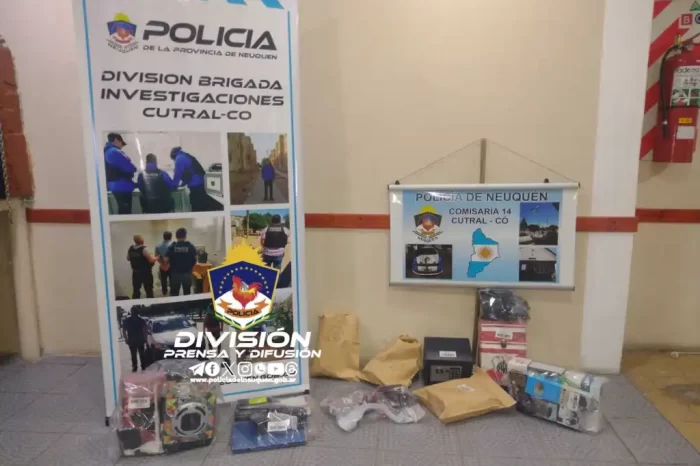 Cutral Có: Recuperan elementos robados