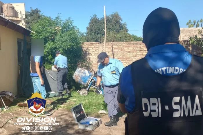 Dos demorados en allanamiento, estarían implicados en un tiroteo a vivienda en Junín de los Andes