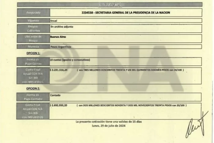 Milei vuelve a contratar a Nación Seguros: contradicciones en la Quinta de Olivos tras el escándalo de los seguros