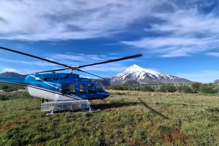 Concluyó con éxito la campaña de mantenimiento en el volcán Lanín