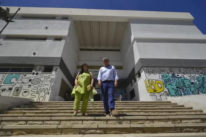Figueroa supervisó el avance de obras escolares del Plan Verano