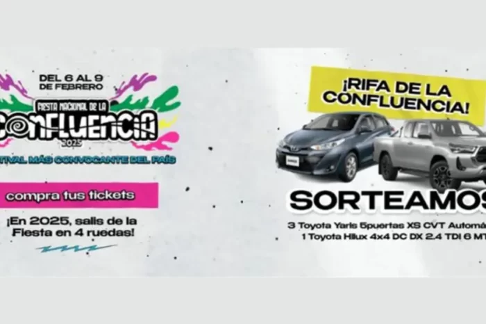 Fiesta de la Confluencia: Sortean tres automóviles y una camioneta