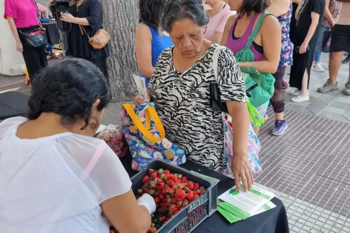 Neuquén Capital: Exitosa feria de productores de fruta fina de Plottier y Senillosa