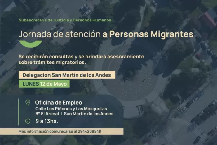 Región de los Lagos del Sur: Jornada de atención migrantes en San Martín de los Andes