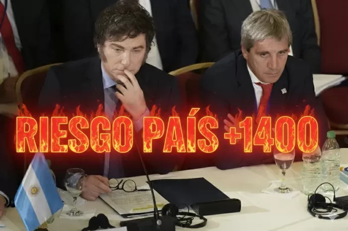 MÁXIMA TENSIÓN EN LOS MERCADOS: El riesgo país de Argentina superó los 1.400 puntos básicos