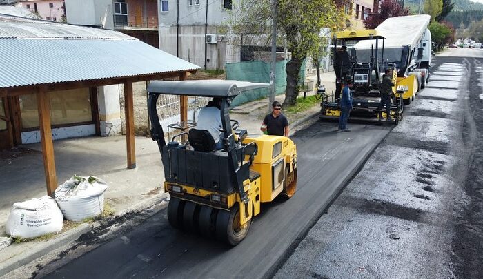 Avanzan las obras de repavimentación en calle Lamadrid: Junín de los Andes continúa mejorando su infraestructura vial