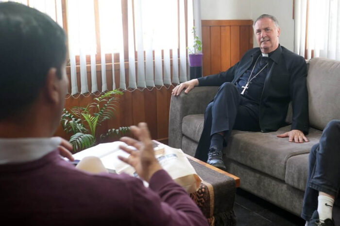 Encuentro entre el Intendente Luis Madueño y el Cardenal Ángel Fernández Artime