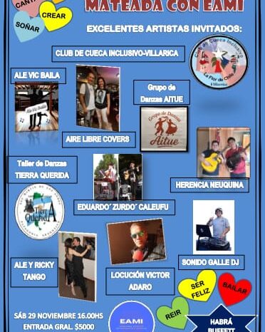 Junín de los Andes se prepara para una jornada artística inclusiva: llega la Mateada con EAMI