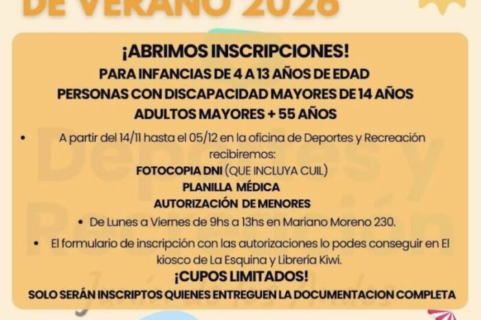 ¡Llega la Colonia Municipal de Verano de Junín: un espacio para jugar, hacer amigos y crecer juntos!.