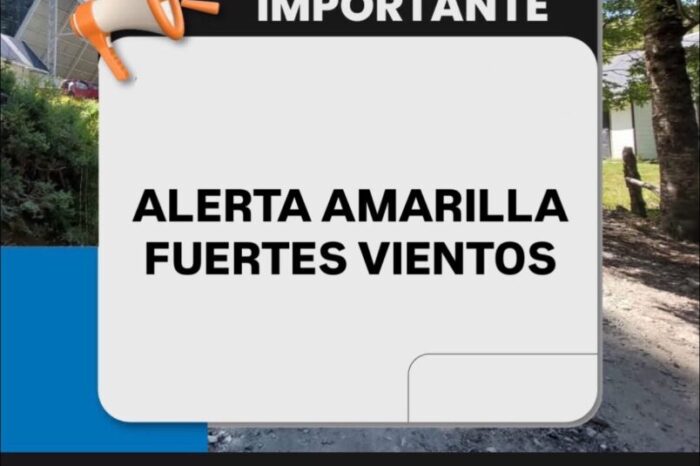Alerta amarilla por vientos fuertes en Junín de los Andes
