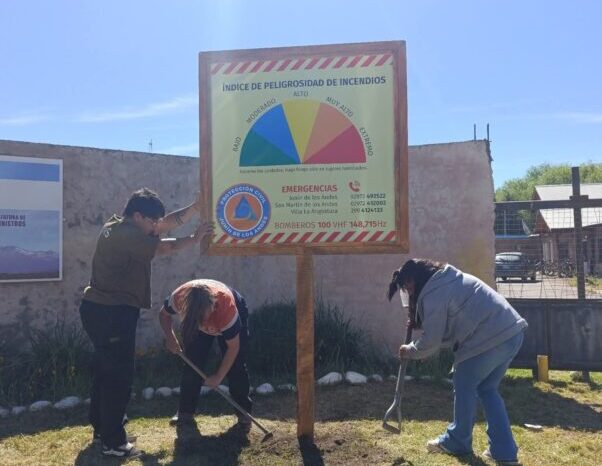 Junín de los Andes ya cuenta con su Cartel de Índice de Peligrosidad de Incendios