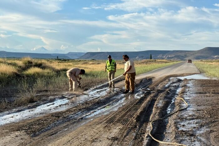 Alud por intensas lluvias bloquea Ruta Nacional 234: solo una mano habilitada y Guardafaunas asisten en el operativo