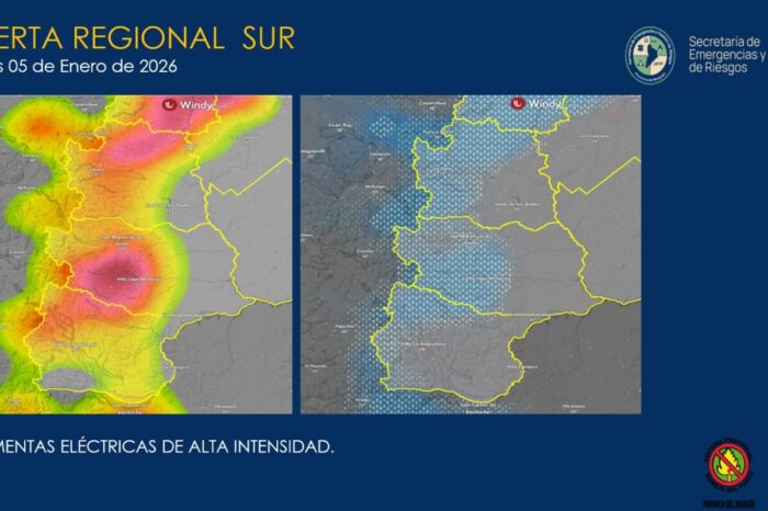 Alerta amarilla por tormentas eléctricas en Junín de los Andes: riesgo extremo de incendios forestales