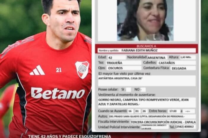 Desesperada búsqueda en Neuquén: desaparecida Fabiana Edith Muñoz, hermana de Marcos "Huevo" Acuña