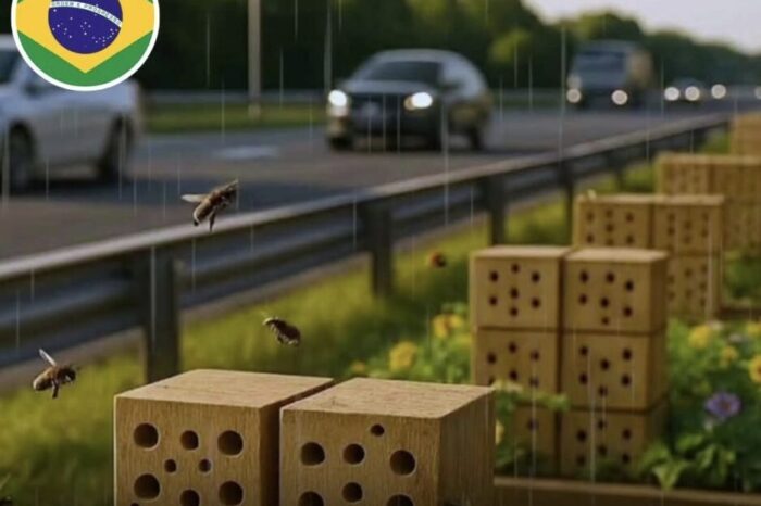 Brasil transforma autopistas en refugios para abejas: "Hoteles" en las medianas salvan a los polinizadores esenciales