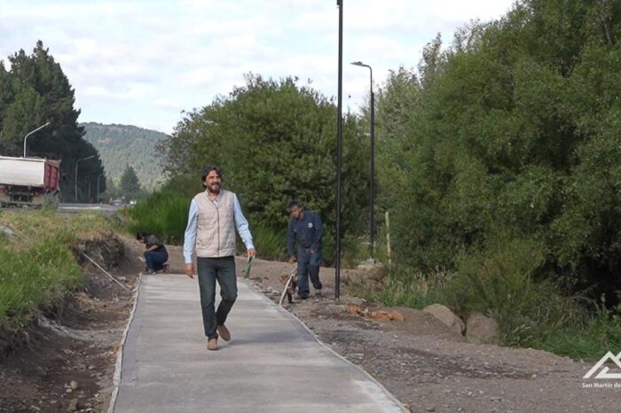 El intendente Saloniti confirmó nuevas obras para extender la senda paralela a la Ruta Nacional 40