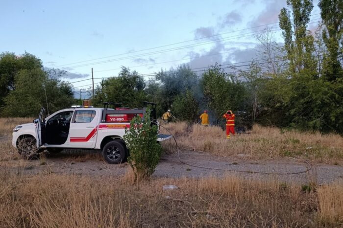 Tecnología y rapidez evitaron que un incendio de pastizales pasara a mayores en Junín de los Andes