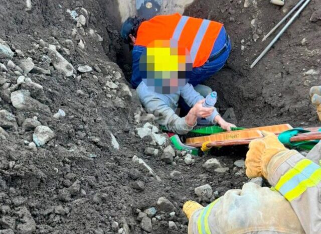 Villa Traful: Rescate de un operario atrapado en una cantera