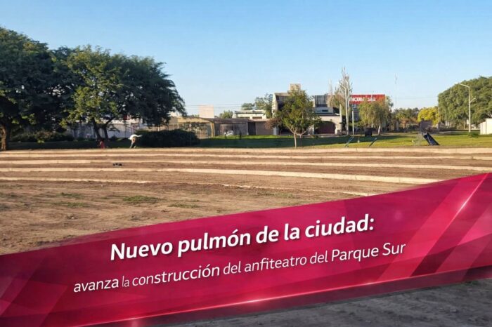 Avanza la construcción del anfiteatro en el Parque Sur de Reconquista bajo la gestión del intendente Enri Vallejos