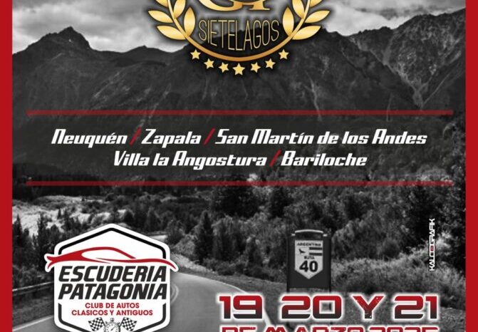 San Martín de los Andes recibe al Gran Premio 7 Lagos: historia, paisajes y automovilismo clásico en un entorno único