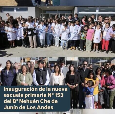Junín de los Andes inauguró la nueva Escuela Primaria N° 153 “Agustín Cacace” con una inversión de más de 4.487 millones de pesos