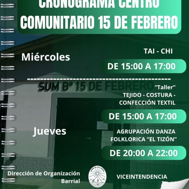El Centro Comunitario 15 de Febrero renueva su oferta de talleres para los vecinos