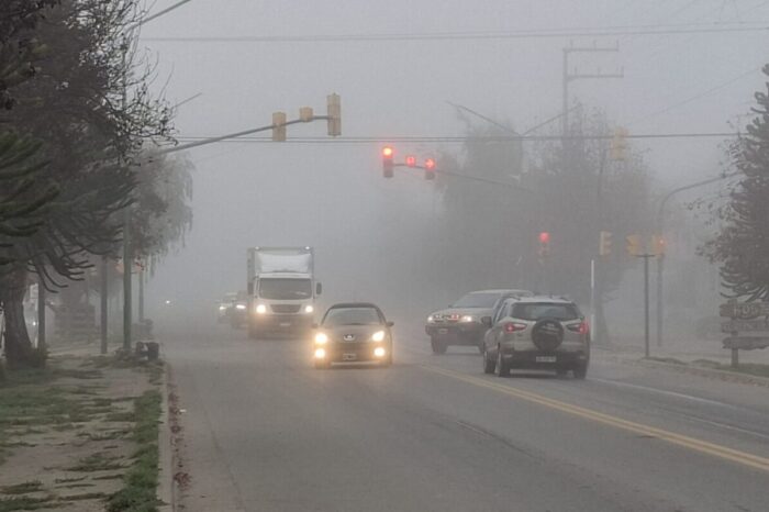 Densa neblina complica la circulación en la Ruta Nacional 40 a la altura de Junín de los Andes (VIDEO)