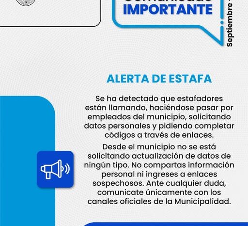 La Municipalidad de Junín de los Andes alertó sobre intentos de estafa telefónica