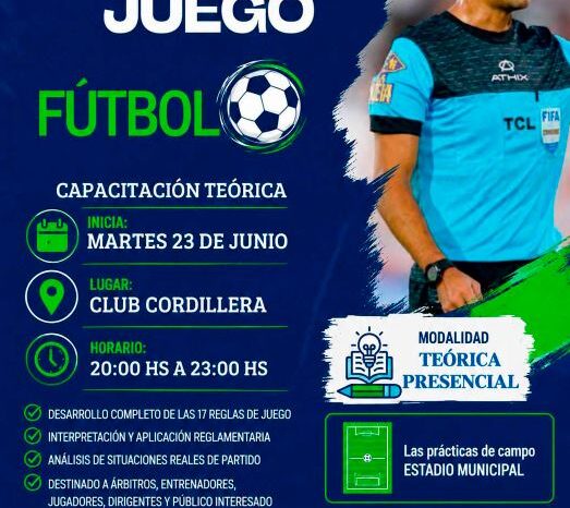 Junín de los Andes Impulsa la Capacitación Integral en Fútbol con un Curso Sobre las 17 Reglas de Juego