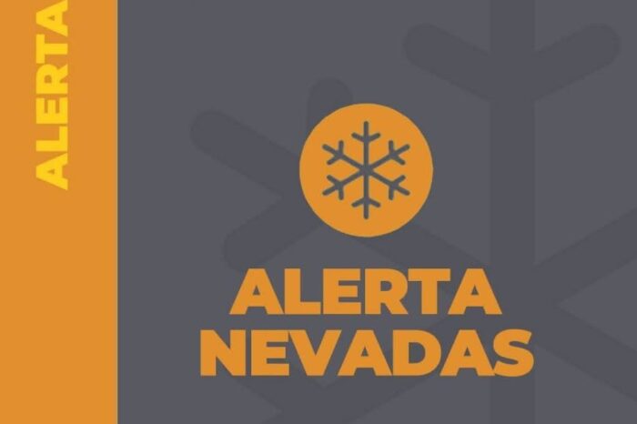 Alerta Preventiva Naranja por nevadas y Amarilla por vientos