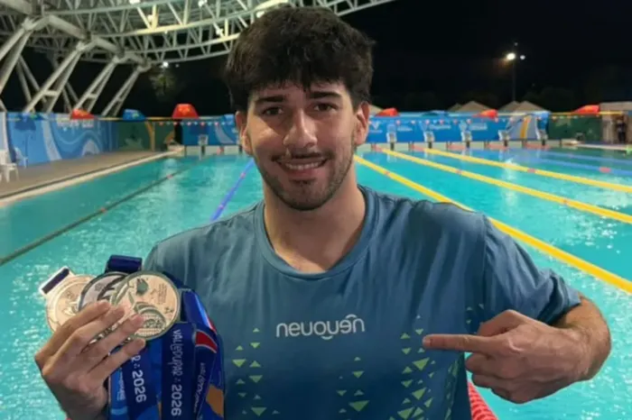 Destacada actuación: El neuquino Inaki Basiloff sumó cuatro medallas en Colombia