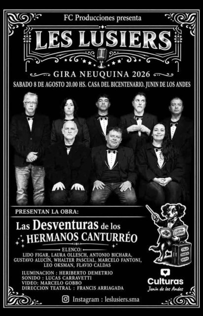 Después de conquistar San Martín de los Andes, LES LUSIERS llega a Junín de los Andes, con su exitoso homenaje al humor de Les Luthiers
