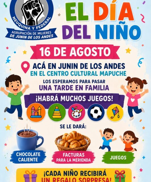 Junín de los Andes prepara una tarde en familia por el Día del Niño