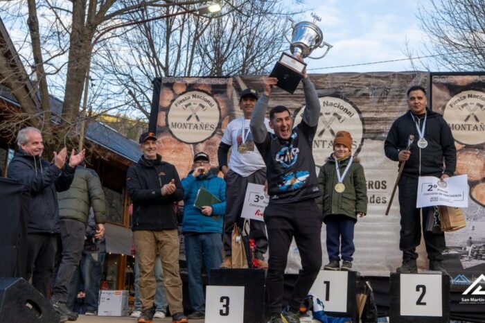San Martín de los Andes: Jonathan Méndez se quedó con la Copa en la Fiesta del Montañés y el auto quedó para una vecina de esa ciudad cordillerana