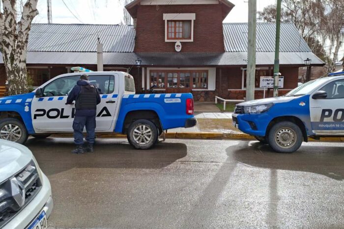 Persecución, agresión y un móvil policial arrojado al río: dos personas fueron aprehendidas en Junín de los Andes