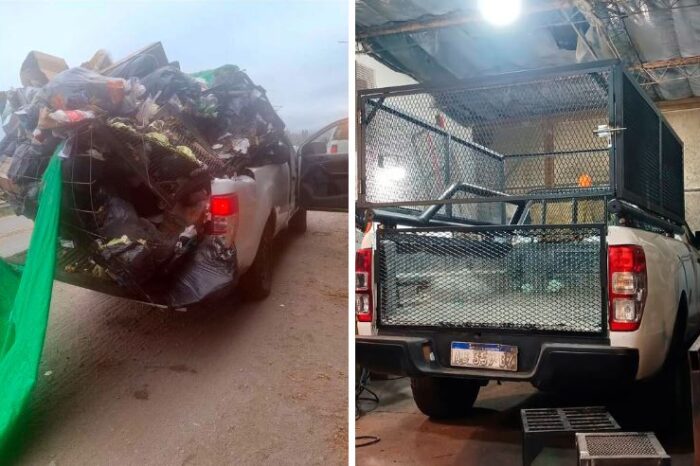 Municipio recuperó con trabajo propio la camioneta de recolección afectada por desprendimiento de piedras