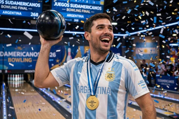 Alexis Plakoudakis campeón suramericano y Argentina llega a los 35 oros en bowling