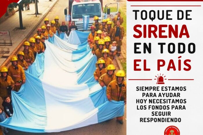Sirenazo nacional: las sirenas de los bomberos sonarán también en Junín de los Andes
